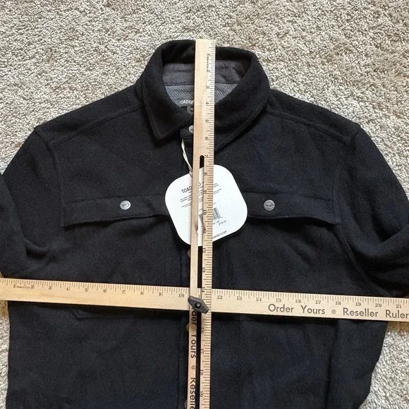 NWT Toad & Co. Men's Kennicott Wool Blend Button Up Shirt Jacket Black Sz Med - Picture 10 of 10